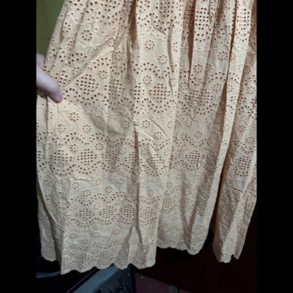 St. Roche Benedict Embroidered Eyelet Halter or Strapless Midi Dress Tan Size 8 - Picture 10 of 16